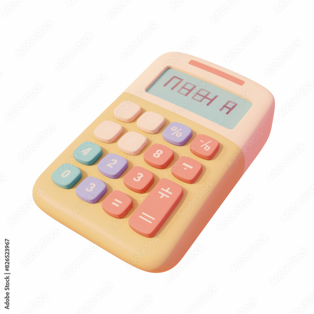 calculator icon in 3D style on a white background