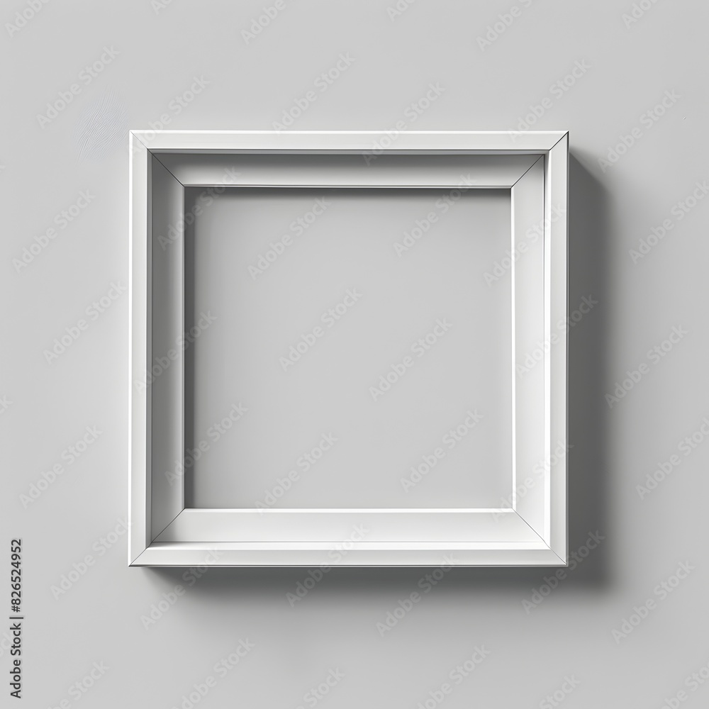 Minimalist White Square Frame Isolated on Neutral Background for Contemporary Artwork Display Minimalist White Square Frame Isolated on Neutral Background for Contemporary Artwork Display