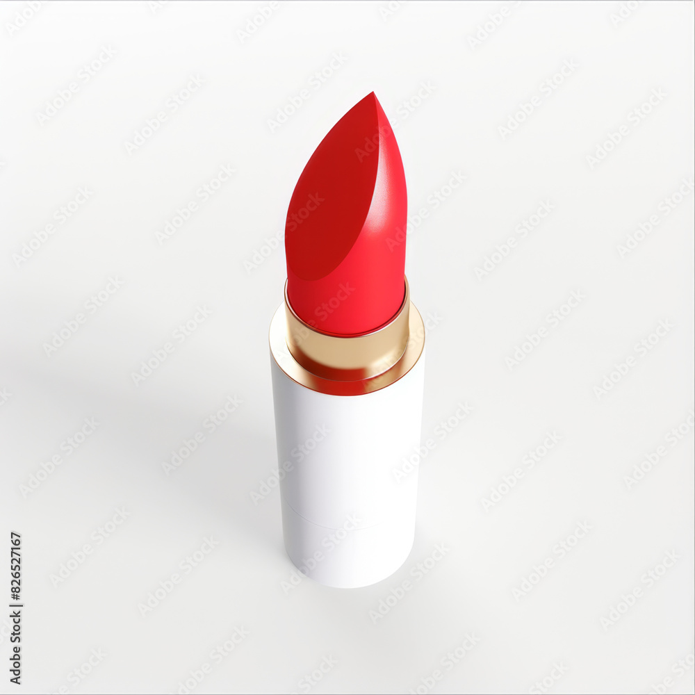 lipstick icon in 3D style on a white background lipstick icon in 3D style on a white background