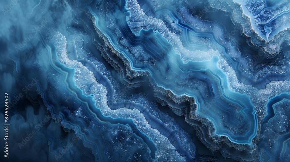 The dark blue background with a blue mineral stone. The dark blue background with a blue mineral stone.