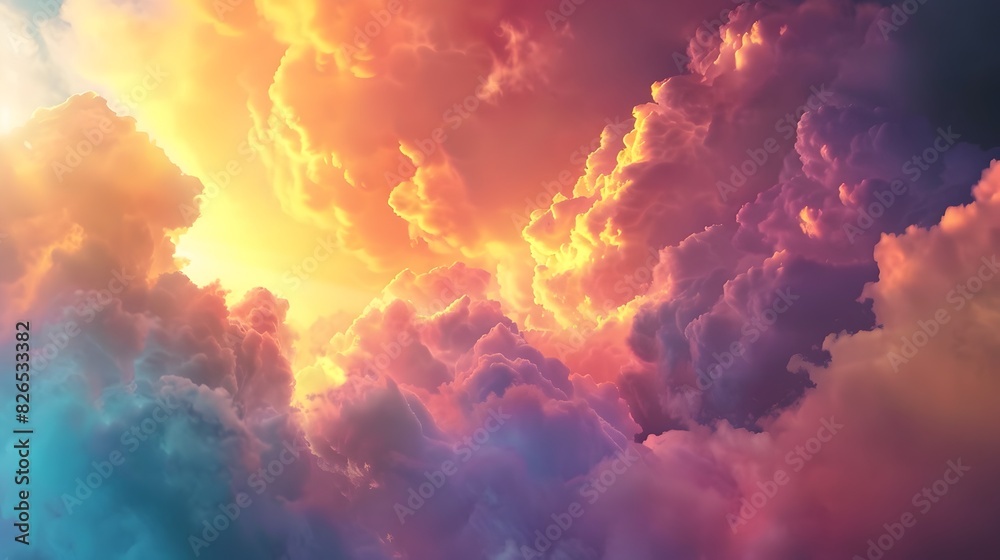 Breathtaking Celestial Cloudscape at Vibrant Sunset Breathtaking Celestial Cloudscape at Vibrant Sunset