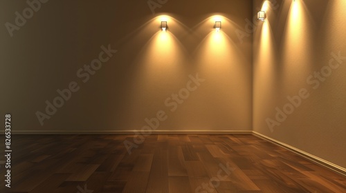Wallpaper Mural Dark gold wall background with slight warm glow Torontodigital.ca