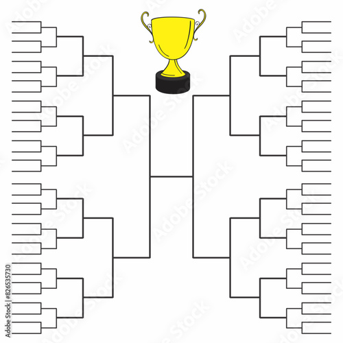 Tournament bracket templates Vector