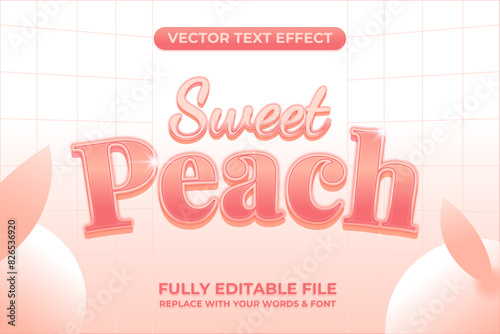 Sweet Peach Vector Text Effect