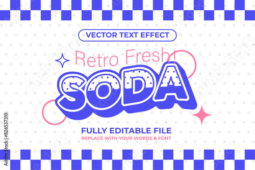 Retro Fresh Soda Vector Text Effect