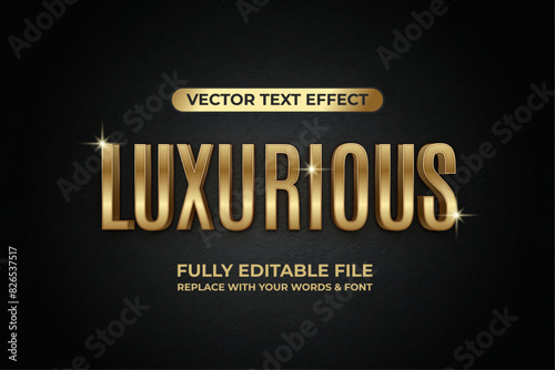 Gold Luxurious Vector Text Effect