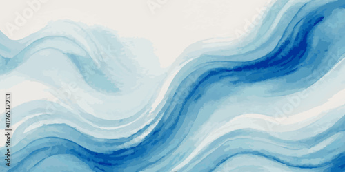 Seamless wave water ocean soft blue curve line background. Water  ocean wave white and soft blue aqua, teal texture. Vector sea, wave, water background.
