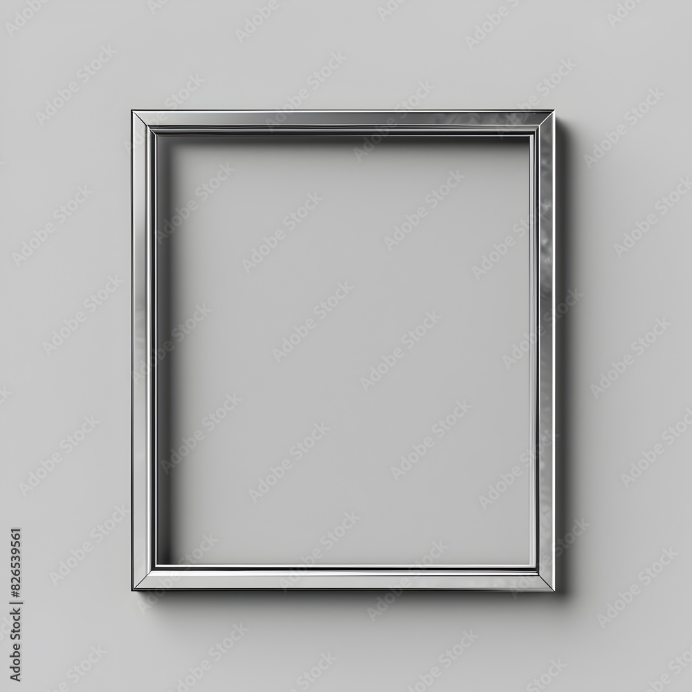 Frame Isolated on Neutral Background Ideal for Modern Decor Sleek and Minimalist Metal Design with Empty Copy Space Frame Isolated on Neutral Background Ideal for Modern Decor Sleek and Minimalist Metal Design with Empty Copy Space