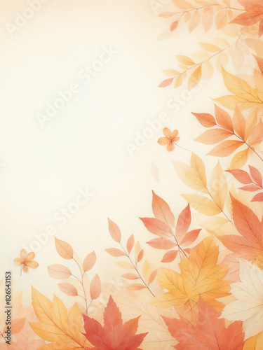 Autumn background with leaves. AI