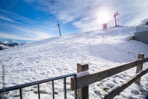 Switzerland, legendary color, Pilatus Mountain, snow scene, Europe, Alps, cable car