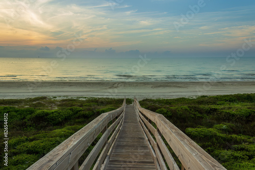 wooden bridge to the beach