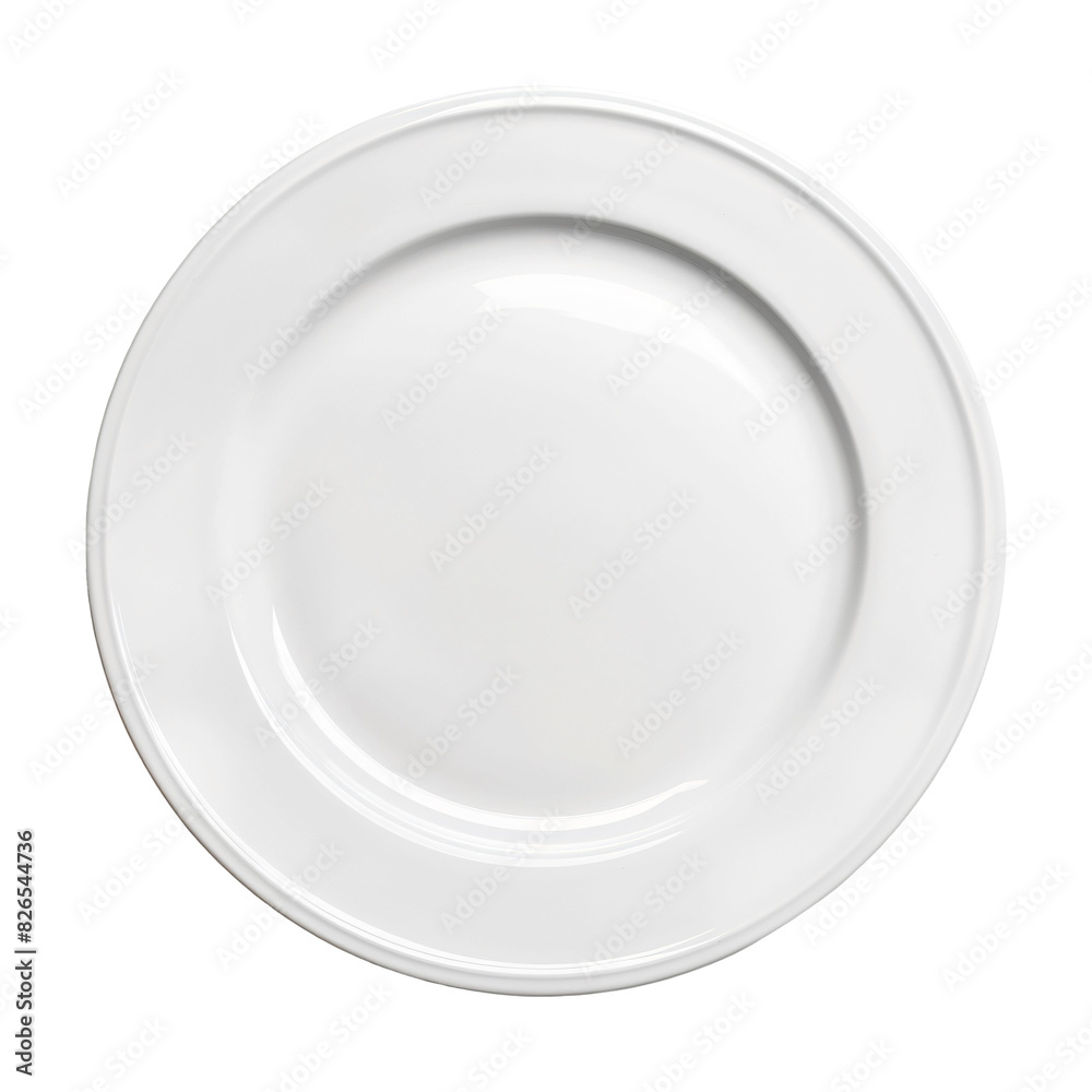 Simple white plate die cut PNG style isolated on white and transparent background Simple white plate die cut PNG style isolated on white and transparent background