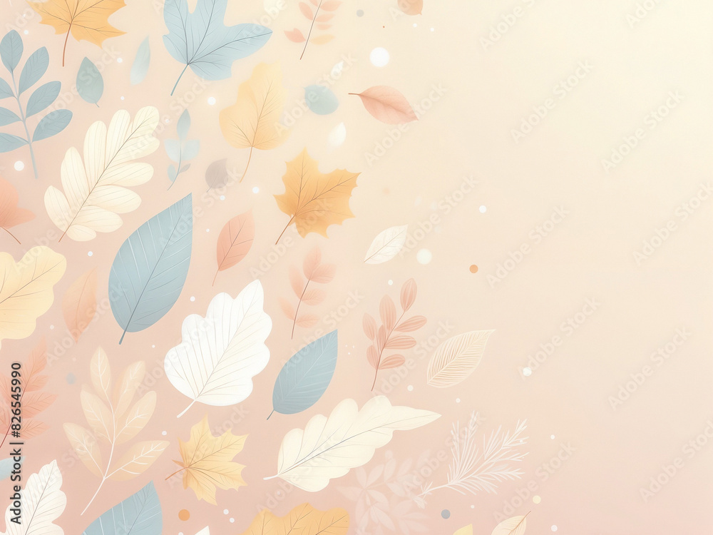 Autumn background with leaves. AI Autumn background with leaves. AI