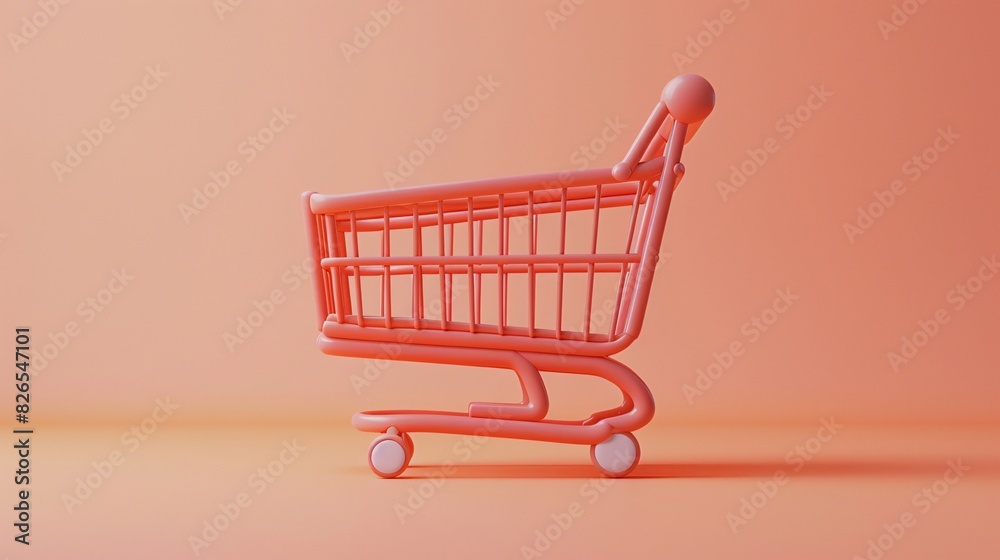 © Tackey - A minimalist monochrome shopping cart against an orange background, symbolizing retail, consumerism, and commerce in a modern context. © Tackey - A minimalist monochrome shopping cart against an orange background, symbolizing retail, consumerism, and commerce in a modern context.