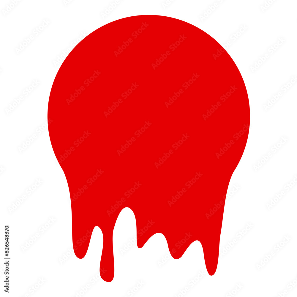Red ink splash geometric shape, vector illustration Red ink splash geometric shape, vector illustration