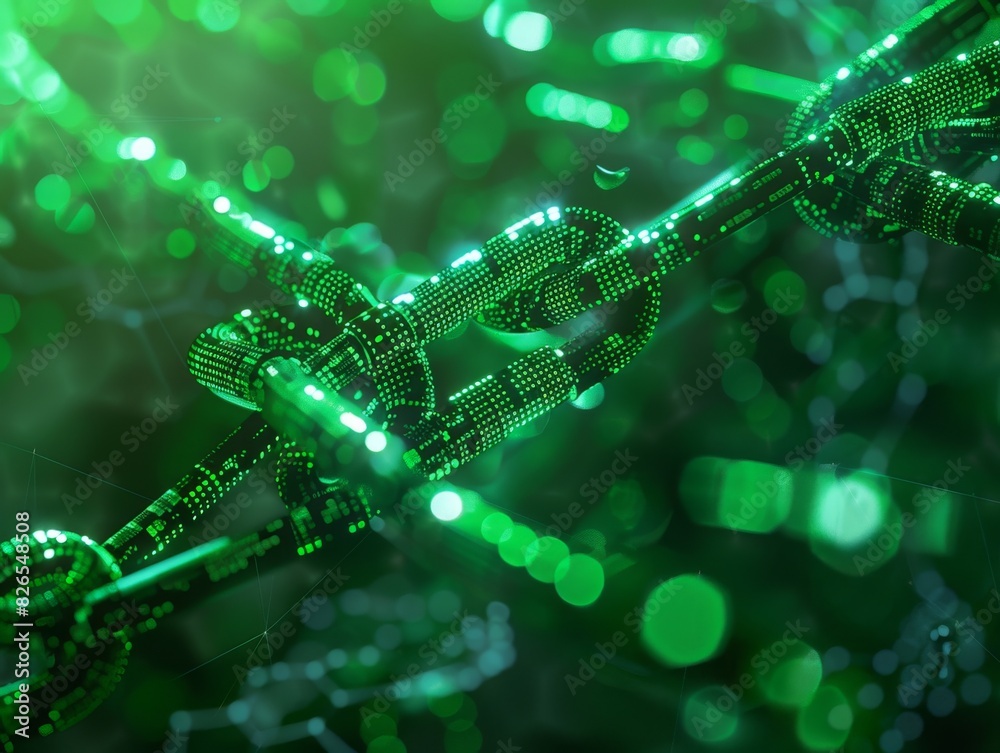 Abstract image of glowing green wires and nodes. Abstract image of glowing green wires and nodes.