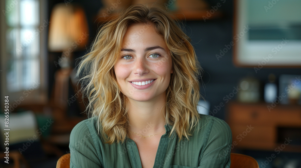 Blond Woman Smile and Happy. Close-up Portrait Blond Woman Smile and Happy. Close-up Portrait