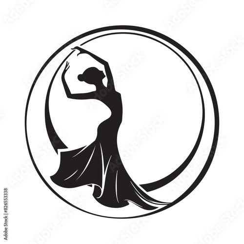 Latin Dance Logo Images vector isolated on white background