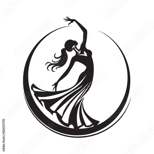 Latin Dance Logo Images vector isolated on white background