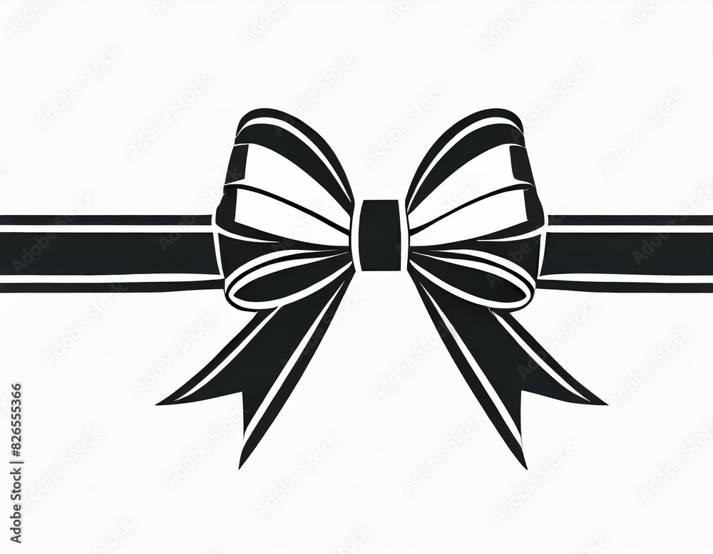 ribbon with bow, vector icon on white background, present, coquette logo ribbon with bow, vector icon on white background, present, coquette logo