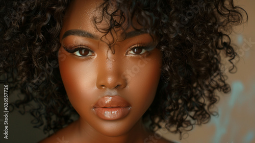 Black Woman Portrait. Girl Power