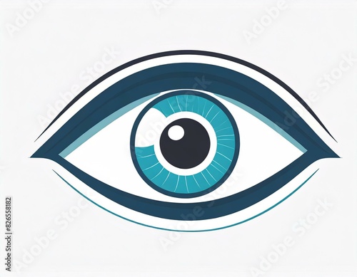 human eye vector icon on white background, logo