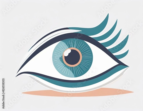 human eye vector icon on white background, logo