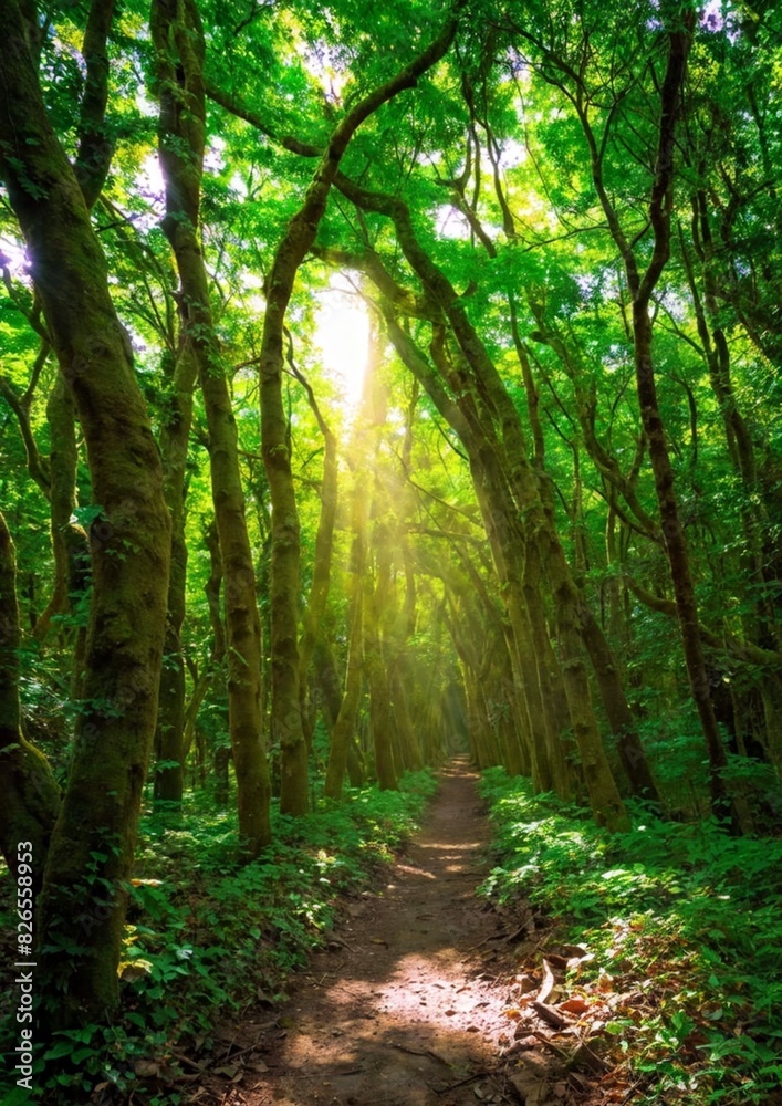 Naklejka premium path in the forest