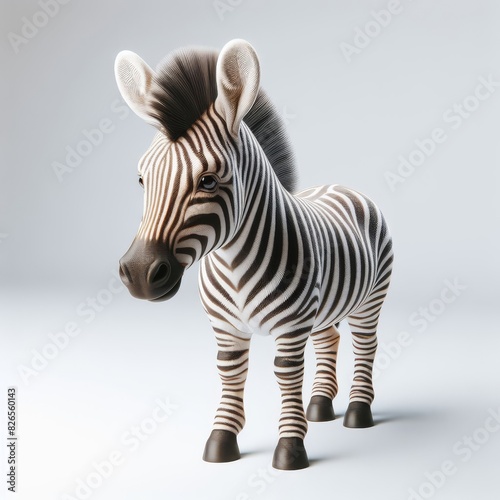 zebra isolated on white