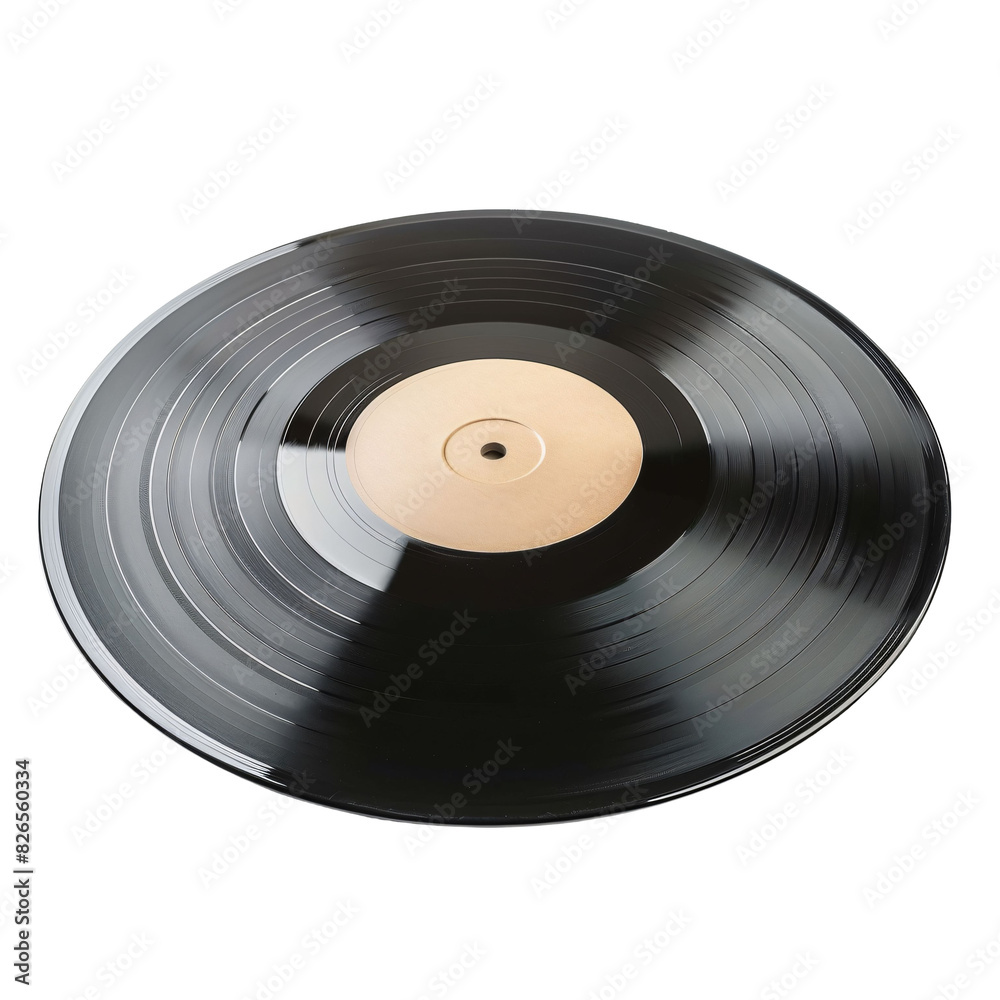 Classic vinyl record with a clean label isolated on white and transparent background Classic vinyl record with a clean label isolated on white and transparent background