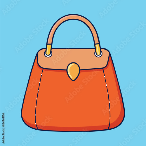 Lady Beautiful Purse or Bag vector illustration. Beauty fashion objects icon concept. New arrival women evening event purse vector design.