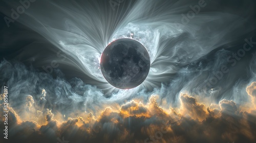 A solar eclipse viewed through a telescope, capturing the awe of astronomical events List of Art Media Photograph inspired by Spring magazine photo