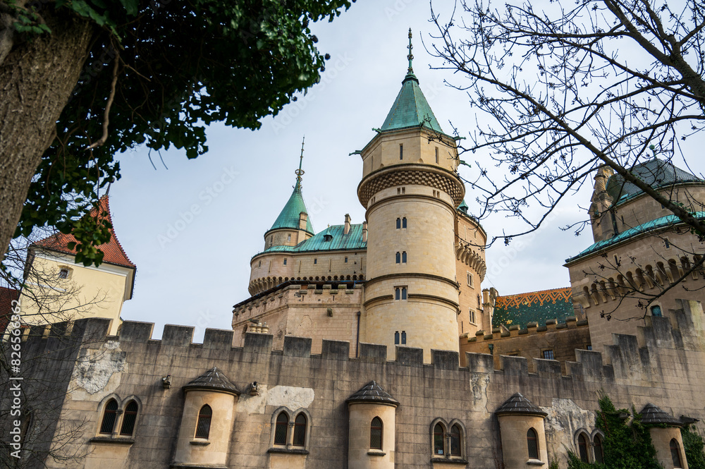 Bojnice Castle. Gothic and Renaissance architecture. Slovakia.