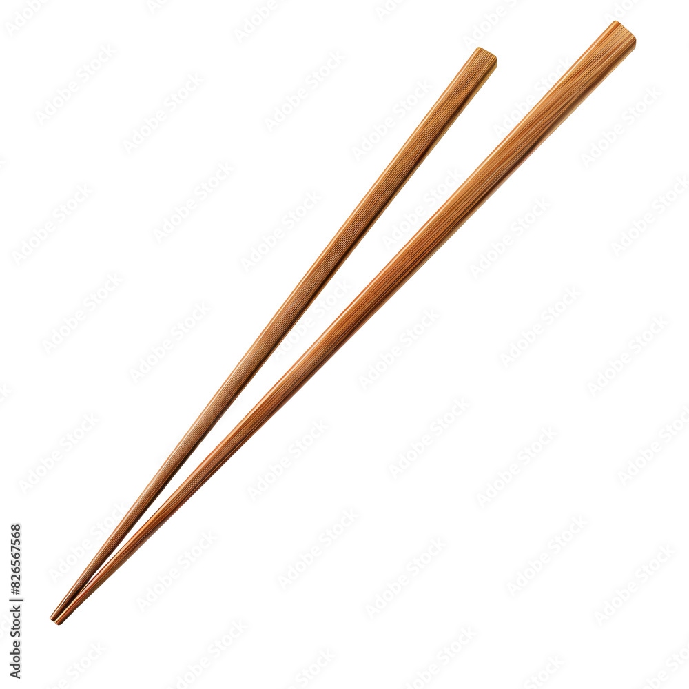 Pair of chopsticks with a sleek design isolated on white and transparent background Pair of chopsticks with a sleek design isolated on white and transparent background