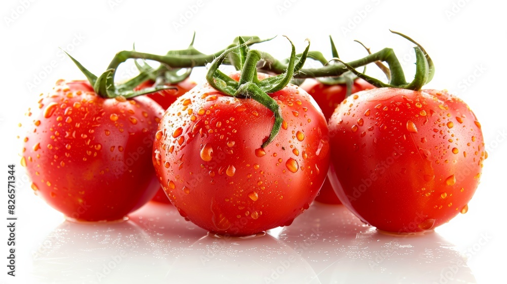 Tomatoes on a table, freshly washed