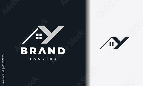 letter Y house roof logo
