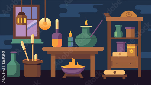 As the workshop progresses the room fills with the sweet smell of incense used traditionally in the process of creating icons to bring a sense of. Vector illustration