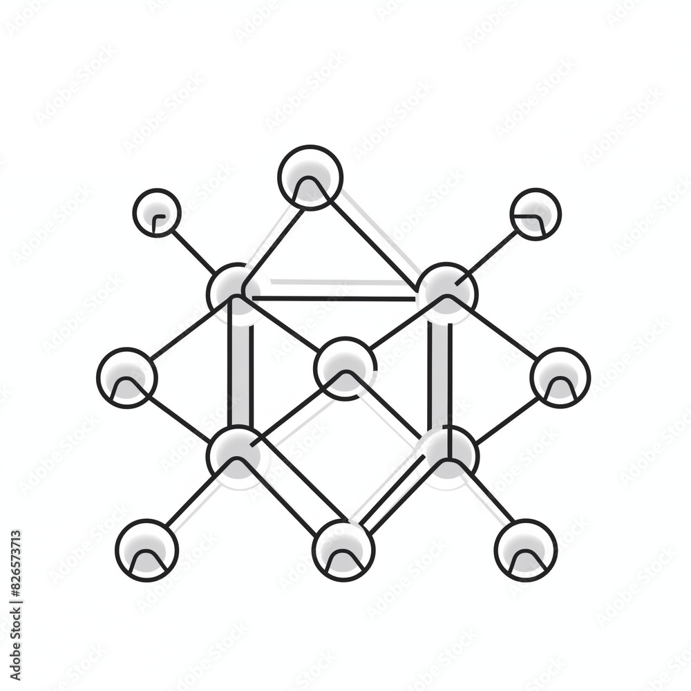 neural network, black and white icon on white background neural network, black and white icon on white background