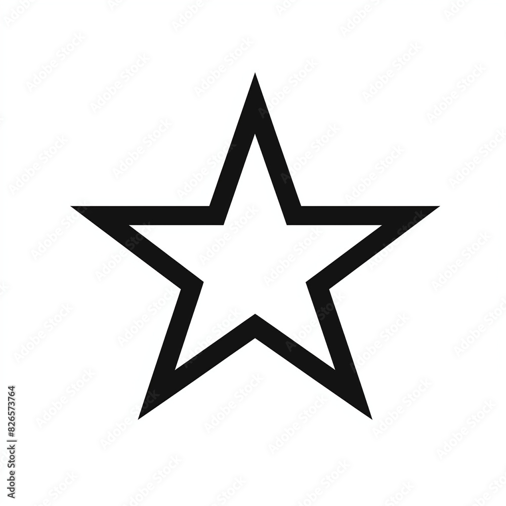 star, black and white icon on white background star, black and white icon on white background