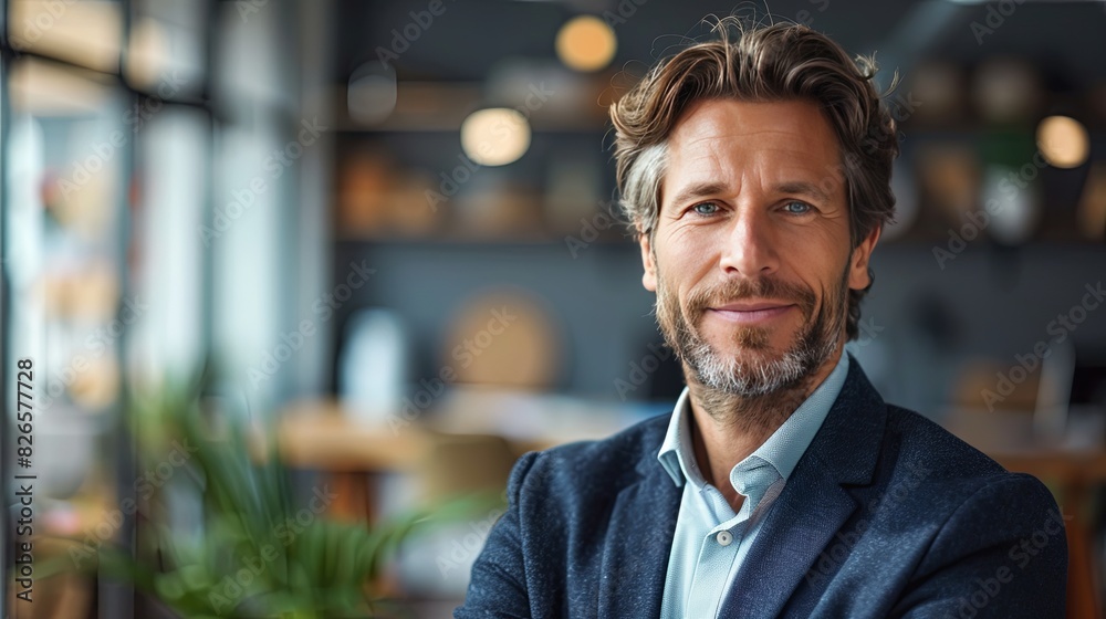 Fototapeta premium Modern Urban Purchaser: Embracing Innovation and Sustainability in Professional Life