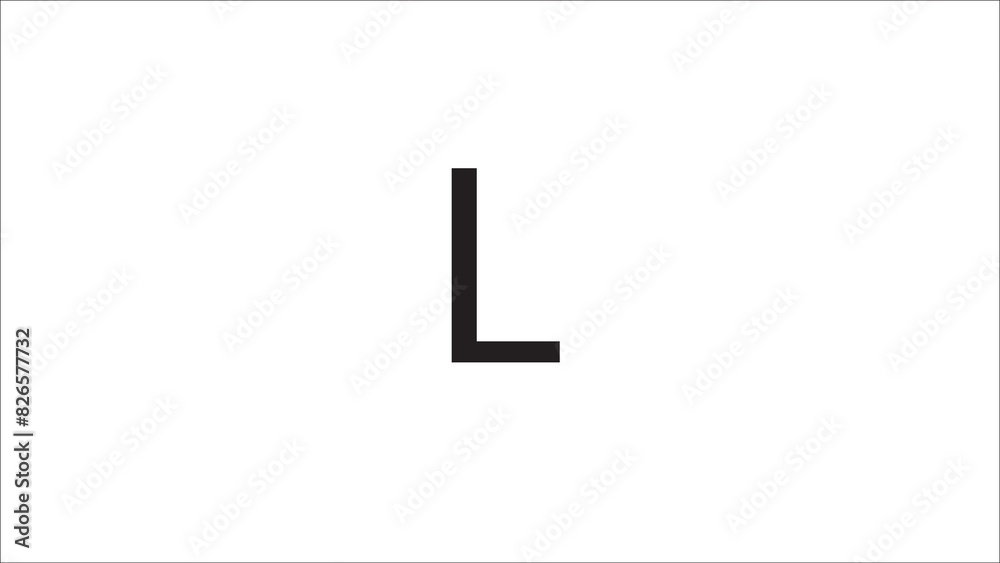 Fototapeta premium Abstract l letter logo on white background.