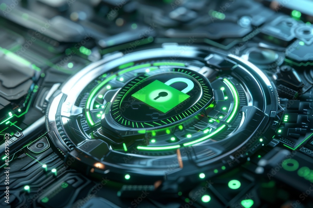 Produce an image of a digital shield, incorporating elements symbolizing trust & safety, such as a lock and a green checkmark Enhance with a futuristic, shiny CG 3D finish Produce an image of a digital shield, incorporating elements symbolizing trust & safety, such as a lock and a green checkmark Enhance with a futuristic, shiny CG 3D finish