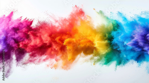 A colorful explosion of paint is shown in the image