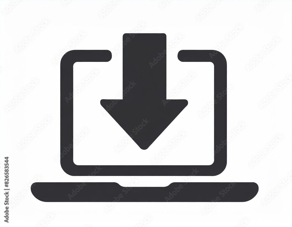 vector download icon, successful file download, downward arrow, white background, logo vector download icon, successful file download, downward arrow, white background, logo