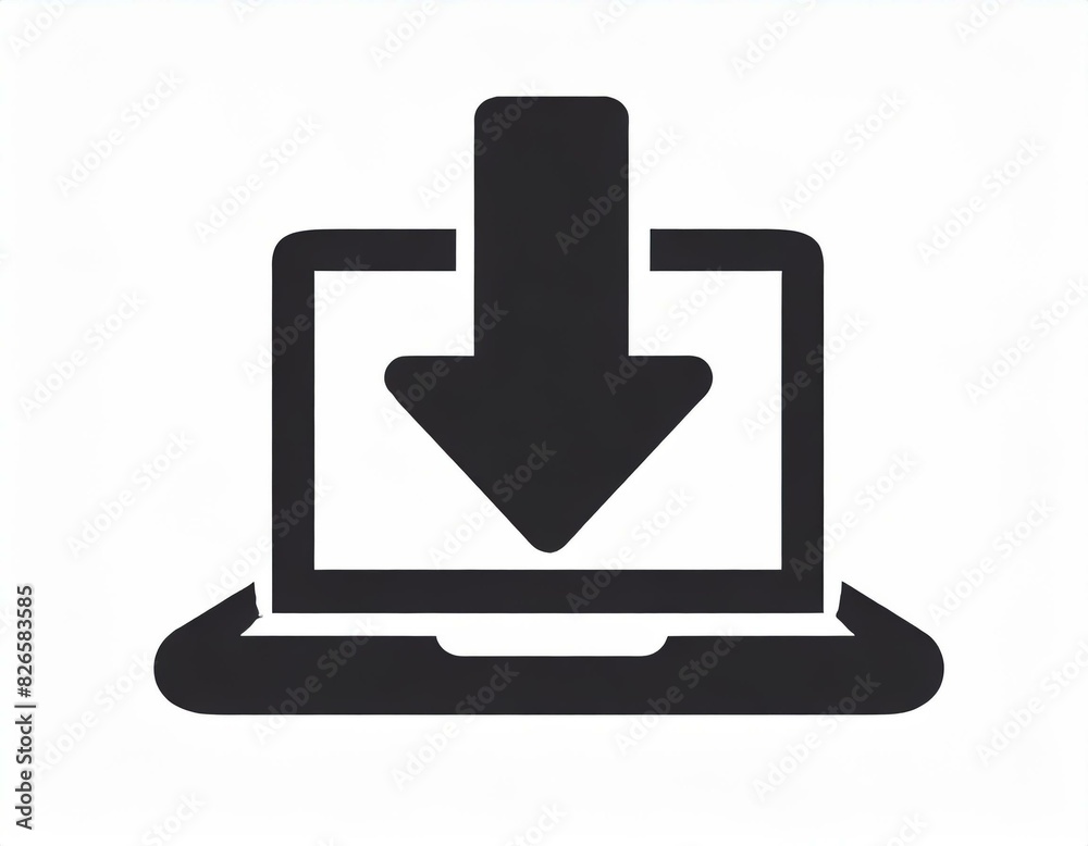 vector download icon, successful file download, downward arrow, white background, logo vector download icon, successful file download, downward arrow, white background, logo
