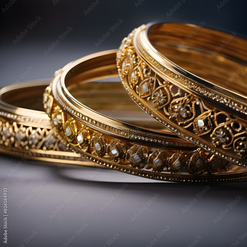 Gold Indian Bangle Set Gold Indian Bangle Set