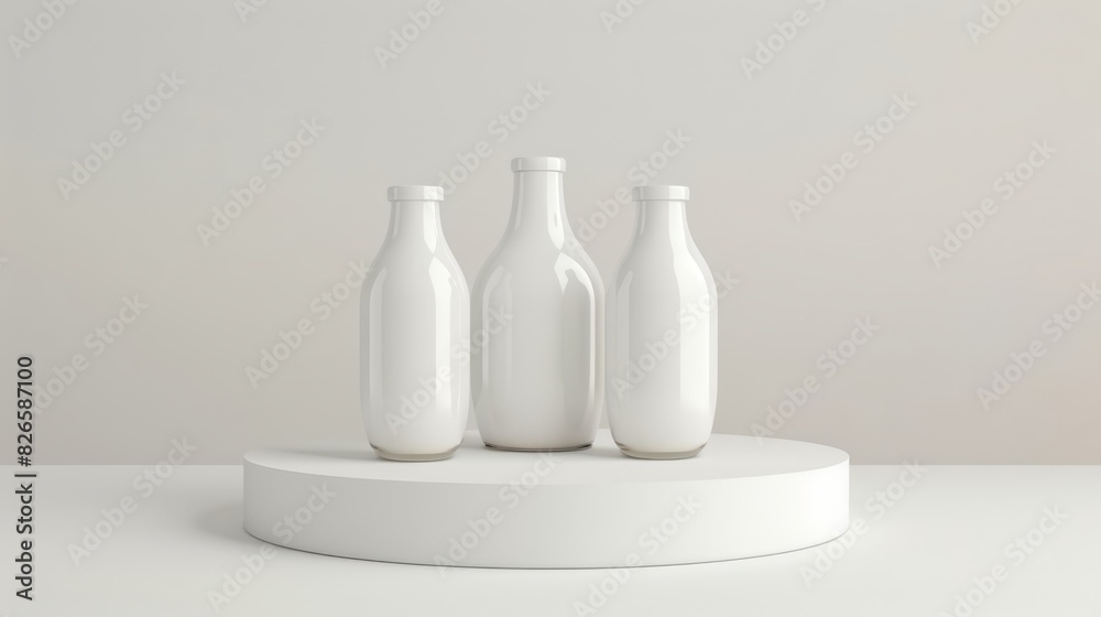 podium with milk for ads. dairy month. milk day podium with milk for ads. dairy month. milk day