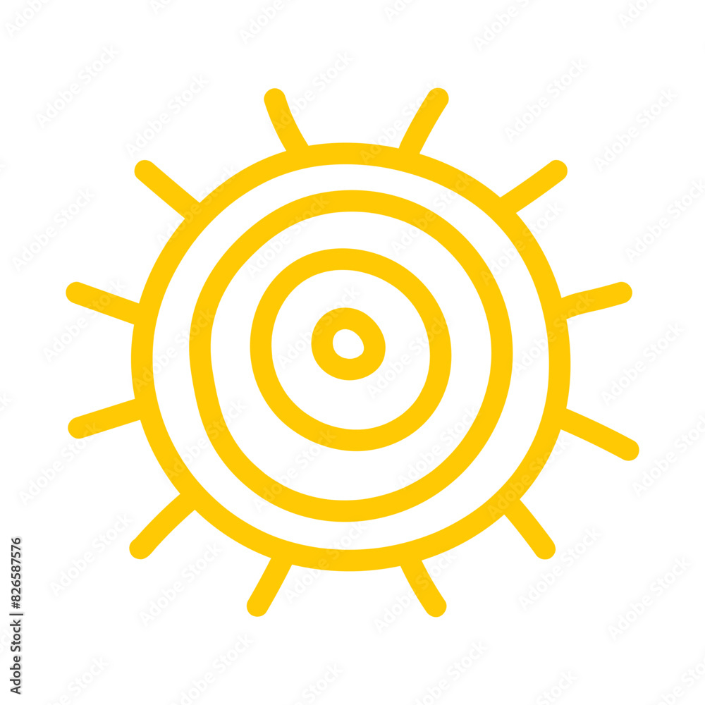 Sun icon. Hand drawn summer element. Vector illustration Sun icon. Hand drawn summer element. Vector illustration