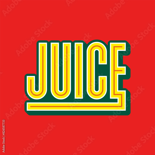 Juice Typography Logo Design Vector.