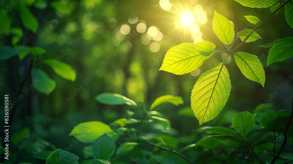 A leafy green tree with a bright sun shining on it A leafy green tree with a bright sun shining on it